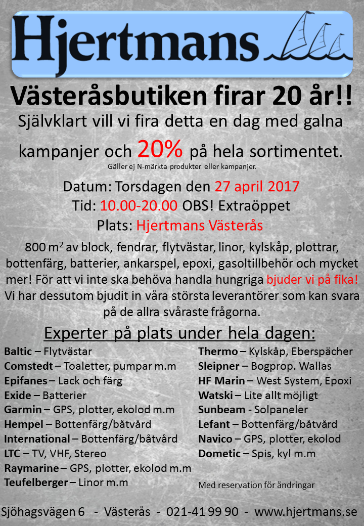 Hjertmans Västerås 20 år